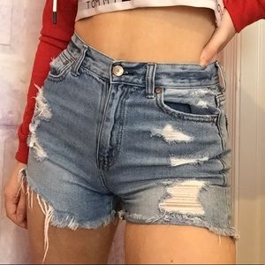 2/$10 American Eagle Ripped Distressed Mom Shorts